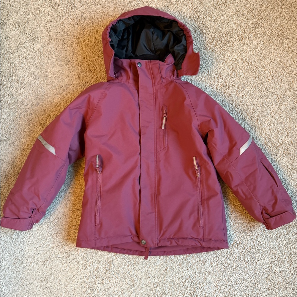 Polarn O. Pyret Rose Maroon Hooded Puffer Jacket